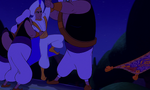 The Guards grab Aladdin from the Magic Carpet