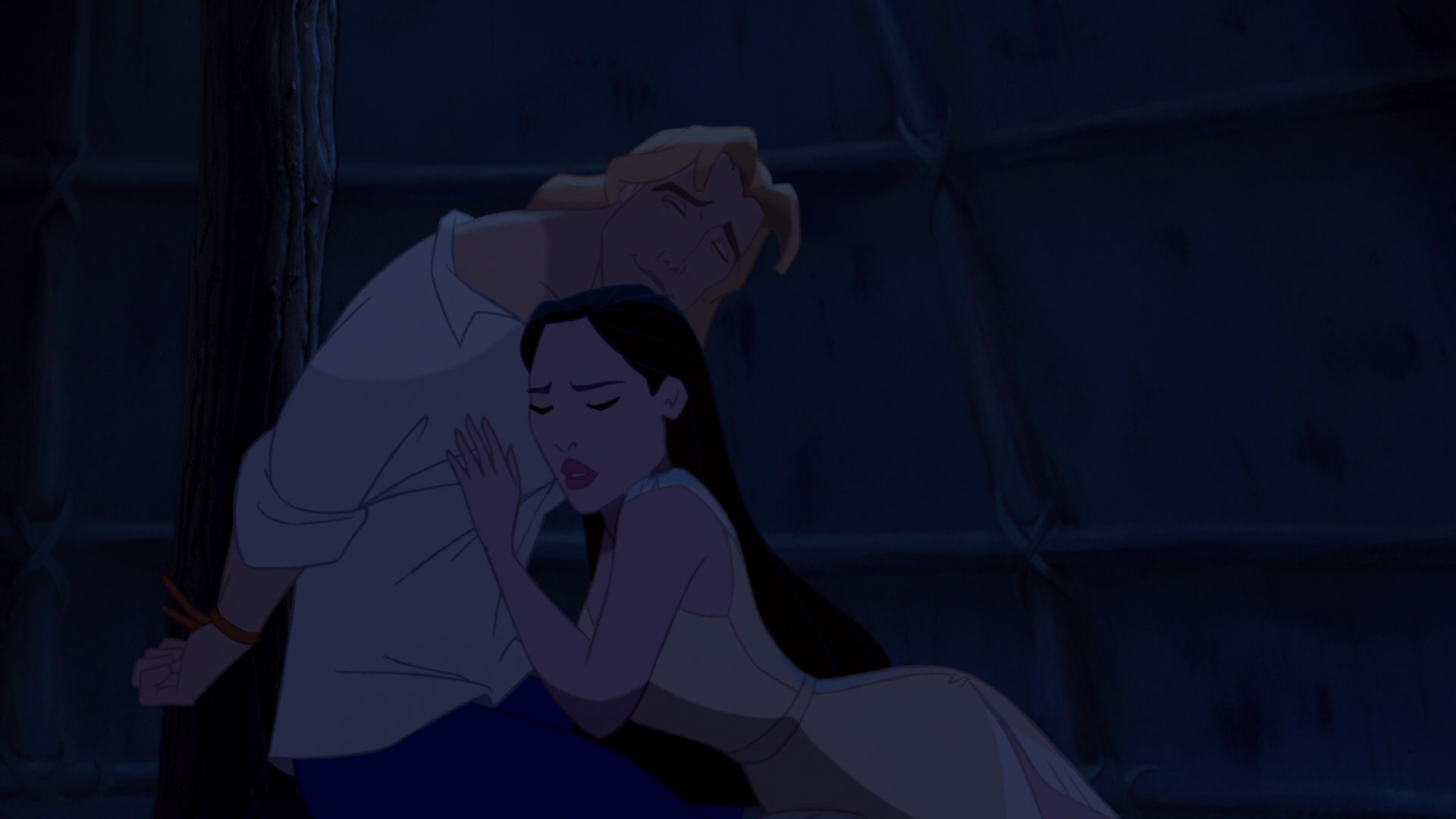 disney pocahontas and john smith kiss