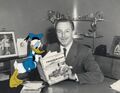 Walt Disney with Donald Duck