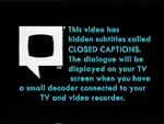 European Captioning Institute Warning screen 1 (1995-2005)