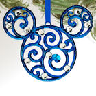 Mickey Mouse Icon Filigree Ornament - Blue