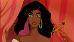 Esmeralda noticing the commotion...