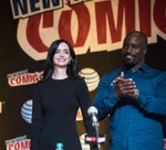 Mike Colter and Krysten Ritter at the 2015 New York Comic Con.
