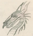 A preliminary sketch of Maleficent's dragon form by a Disney Studio Artist (2).