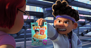 Tyler presents the flyer for his party