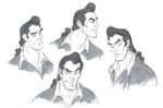 Different styles of Gaston by Andreas Deja