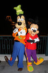 Max with his father, Goofy, at one of the Disney Parks