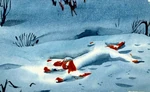 Lady nearly frozen to death by Mary Blair