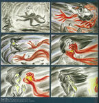 Storyboard of Ursula taking Ariel's voice.