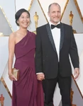 Woody Harrelson and his wife, Laura Louie at the 90th annual Academy Awards in March 2018.