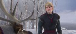Kristoff solemnly accepting his love for Anna.