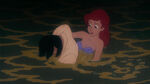 Ariel rescues Eric during a storm.