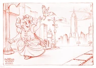 Concept artwork of the Little Girl's initial design.