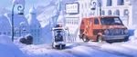 Baymax and Olaf on Finnick's van