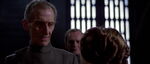 Leia being threatened by Governor Tarkin