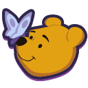 Winnie the Pooh with a butterfly