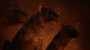 The hyenas overhears Scar's attempt to double cross them and plans on killing them