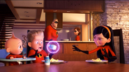 Mr. Incredible and family in a McDonald's commercial