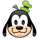 Goofy's emoji for Disney Emoji Blitz.