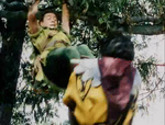 Robin defeating the Sheriff when trying to attack him