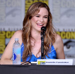 Danielle Panabaker speaks at the 2016 San Diego Comic Con.