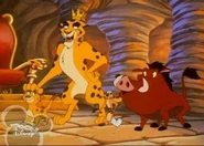 Claudia with Leopold, Timon and Pumbaa