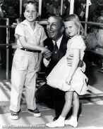 Walt with the first two guest of Disneyland