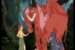 Jane with Terk and Tantor