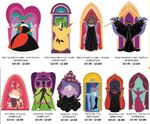 Disney Villains stained glass pin set