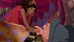 Esmeralda pulls Quasimodo to the stage
