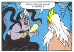 Ursula dealing with Triton in the comic adaptation of the movie.