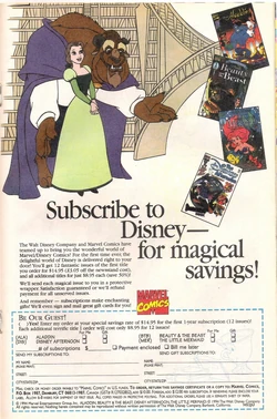 Este formulario de suscripci&oacute;n a los c&oacute;mics de Disney de Marvel se public&oacute; al comienzo de su andadura con la licencia en 1994.