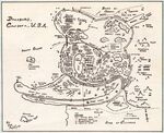 Donald-shaped map of Duckburg drawn by Dan McIntyre