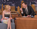 Elizabeth Banks visits The Tonight Show Starring Jimmy Fallon in November 2015.