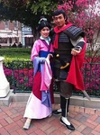 Mulan and Shang at one of the Disney parks