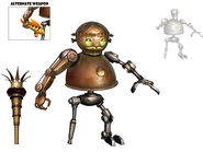 Concept art of Tik Tok Basher from Epic Mickey 2: The Power of Two.