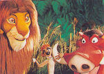 Simba, Timón y Pumba de la vieja atracción de Magic Kingdom, The Legend of the Lion King