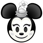 Retro Minnie emoji for Disney Emoji Blitz.