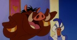 Genie as Pumbaa