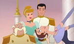Cinderella with Prince Charming, the King and Prudence