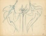 Production drawing of mad Maleficent