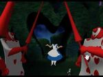 Alice without her head in Disney's Villains' Revenge