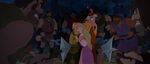 Eilonwy recaptured by the Horned King's guards along with Taran and Fflewddur.