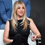 Kaley Cuoco speaks at the Harley Quinn panel at the 2019 Summer TCA Tour.