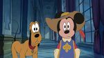 Pluto and Mickey in bewilderment