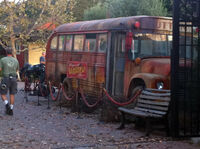 The Electric Mayhem Bus on the set of The Muppets in 2010.