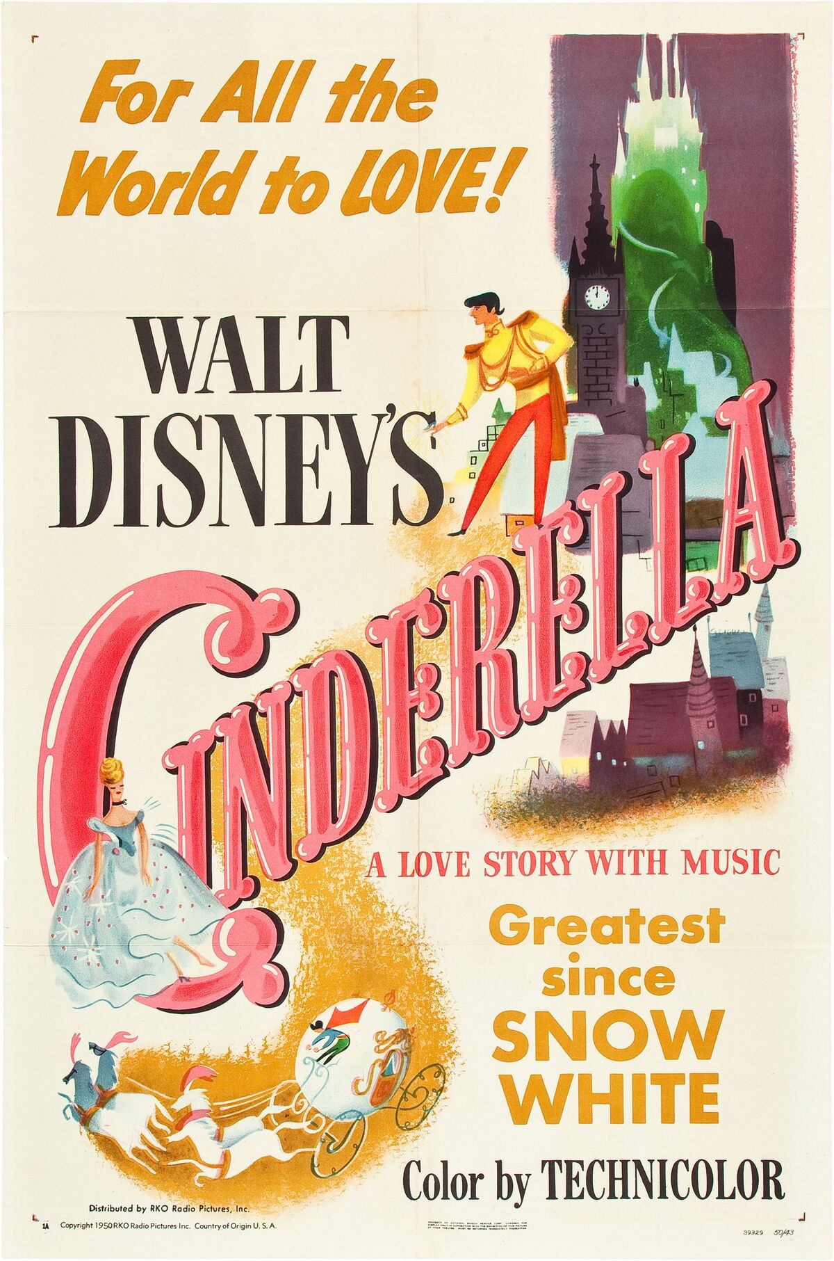 Snow White, Cinderella, and Aurora, Walt's original three g…