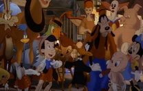 Pinocho con otros Dibus en Who Framed Roger Rabbit.