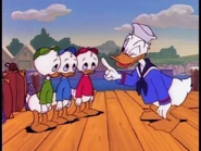 Met Kwik, Kwek en Kwak in DuckTales