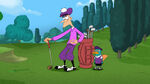 Perry and Doofenshmirtz at the golf course